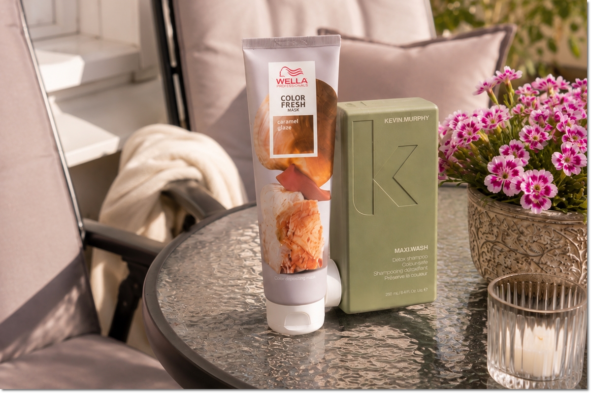 Hårvård mellan frisörbesök med Wella Color Fresh Mask och Kevin Murphy Maxi Wash