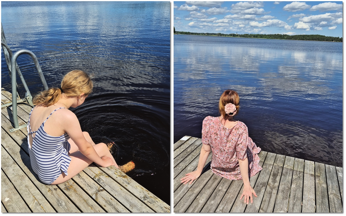 Det var svårt att motstå ett dopp i värmen.